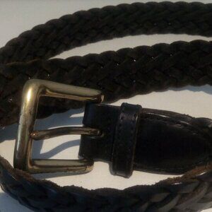 Gorgeous Black Leather & Brass Belt